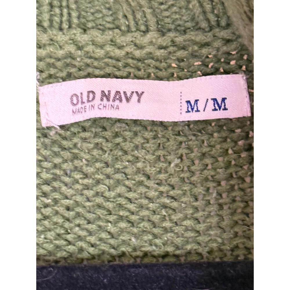 Old Navy Green Ribbed Open Cardigan Sweater M - Picture 6 of 7